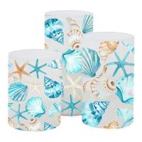 Blue Shells 3 Piece LED Candle Set-GE441