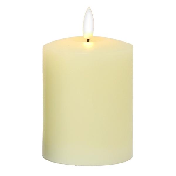 Ivory LED Pillar Candle 4 Inch