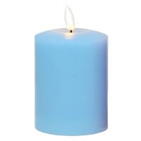 Blue LED Pillar Candle 4 Inch-GE5010