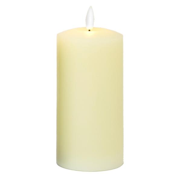 Ivory LED Pillar Candle 6 inch