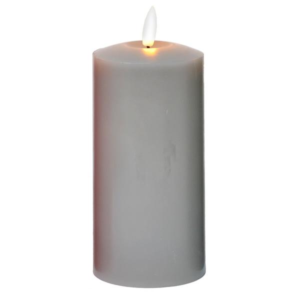 Green LED Pillar Candle 6 inch