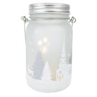 Winter Wonderland LED Mason Jar with Timer-GE511