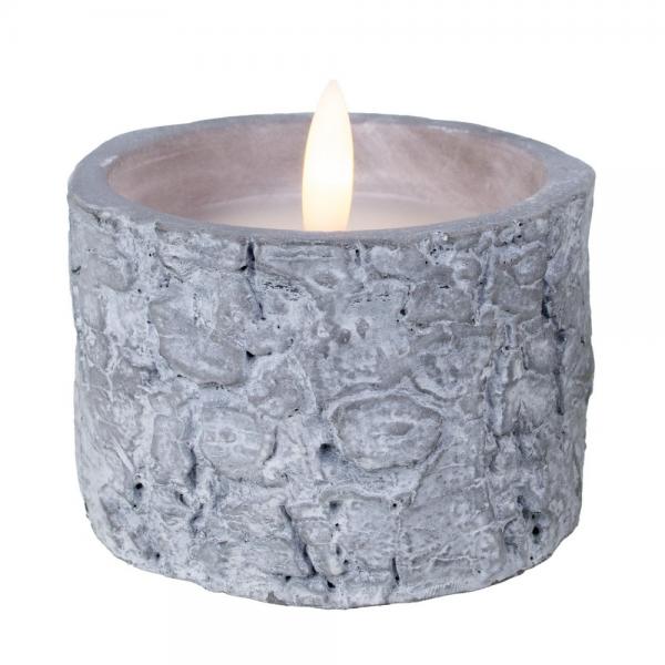 Small Ceramic Winter Woods LED Candle
