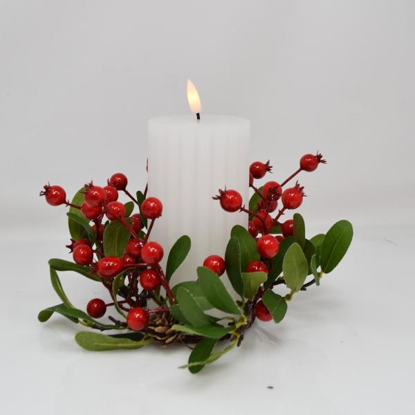 Candle and Wreath Gift Set