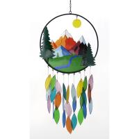 Mountain Range Glass Chime-GEBLUEG363
