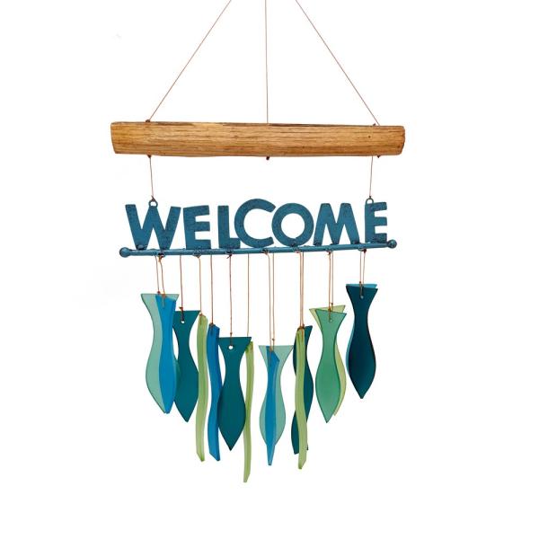 Fishy Wavy Welcome Glass Chime Fishy Wavy Welcome Glass Chime