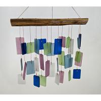 Purple Mountain Rectangles Bar Glass Chime-GEBLUEG391