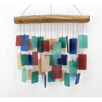 Retro Rectangles Bar Glass Chime-GEBLUEG392