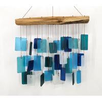 Ocean Rectangles Bar Glass Chime-GEBLUEG393