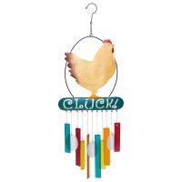 Chicken Cluck Glass Chime-GEBLUEG452