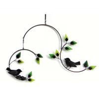 Forest Birds Metal and Glass Mobile-GEBLUEG461