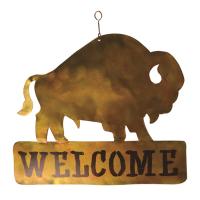Bison Welcome Sign-GEBLUEG537