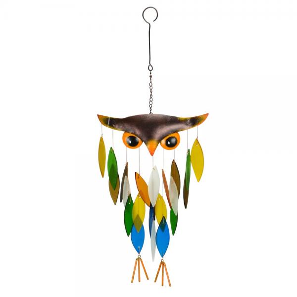 Owl Glass Wind Chime