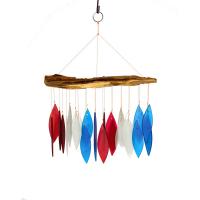Red White and Blue Glass Chime-GEBLUEG566