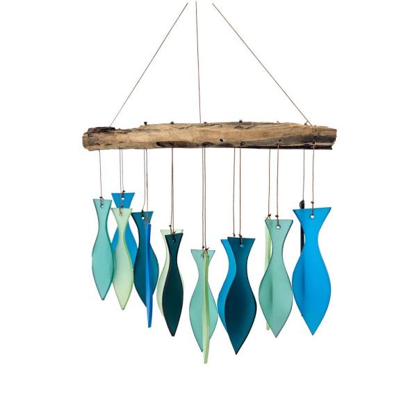 Aqua Slim Fish Glass Chime