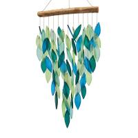 Aquamarine Deluxe Waterfall Glass Chime-GEBLUEG809