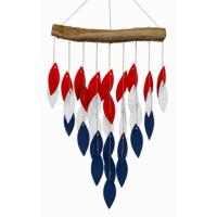 Red White And Blue Waterfall Glass Chime-GEBLUEG810