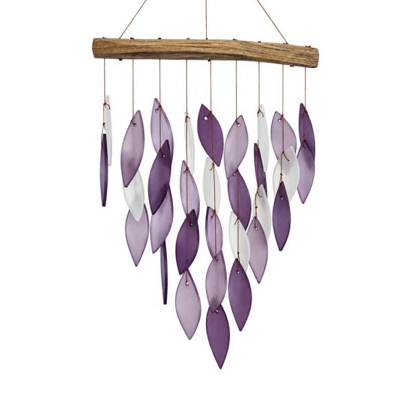 Lavender Purple Waterfall Glass Chime