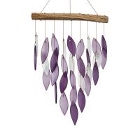 Lavender Purple Waterfall Glass Chime-GEBLUEG812
