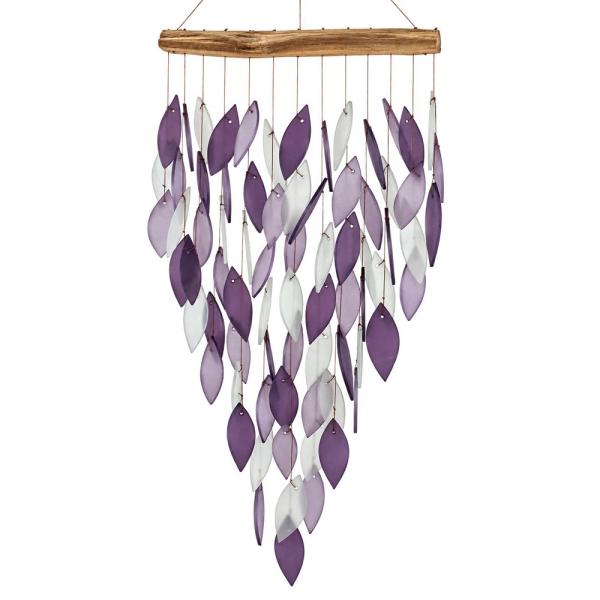 Lavender Purple Deluxe Waterfall Glass Chime
