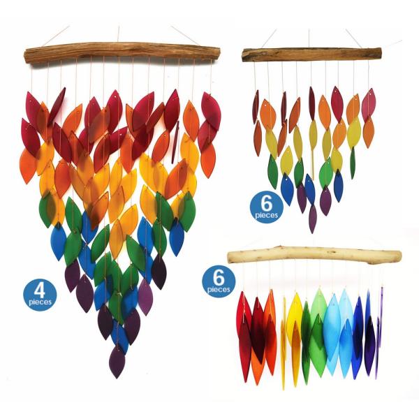 Best Selling Rainbow Glass Chimes Assortment