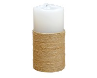 LED Jute Wrapped WAX Candle Fountain-GECF002