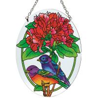 Indigo Buntings Medium Oval Suncatcher-GEJBD100