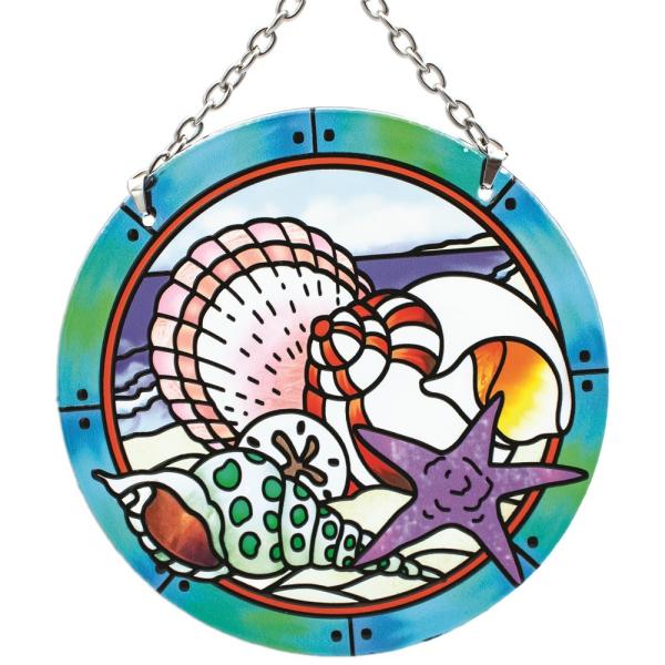 Ocean Shells Medium Round Suncatcher