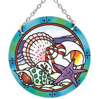Ocean Shells Medium Round Suncatcher-GEJBD107