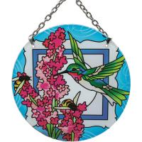 Hummingbird & Bees Medium Round Suncatcher-GEJBD109