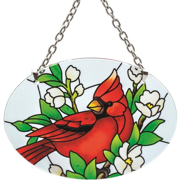Cardinal Small Oval Suncatcher