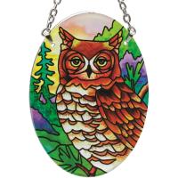 Owl Small Oval Suncatcher-GEJBD122