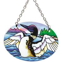 Loon Small Oval Suncatcher-GEJBD123