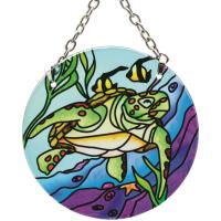 Sea Turtle Small Round Suncatcher-GEJBD126