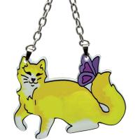 Cat with Butterfly Shaped Mini Suncatcher-GEJBD39