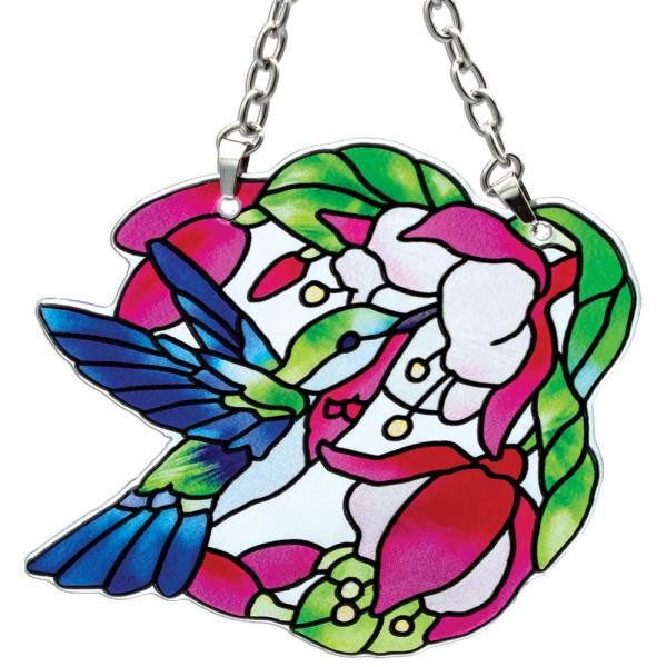 Blue Hummingbird Shaped Mini Suncatcher