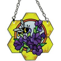 Lavender & Bee Shaped Mini Suncatcher-GEJBD45