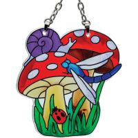 Mushrooms Shaped Mini Suncatcher-GEJBD46