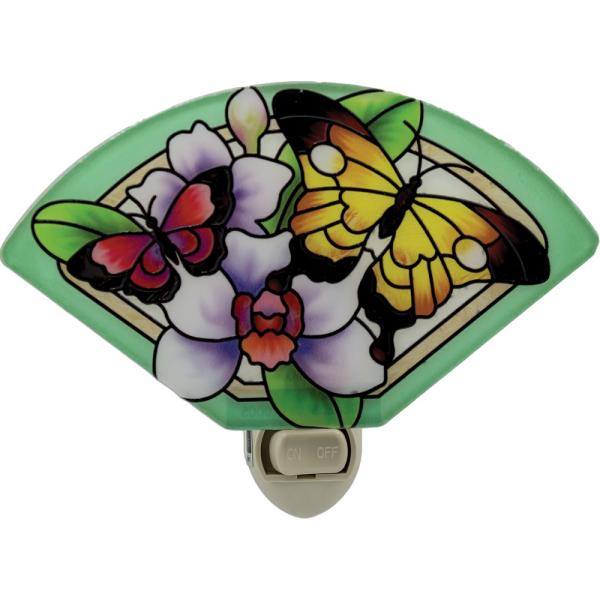 Butterfly Garden Fan Shaped Nightlight