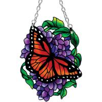 Monarch & Wisteria Shaped Small Suncatcher-GEJBD52