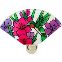 Hummingbirds & Gladioluses Fan Shaped Nightlight-GEJBD6