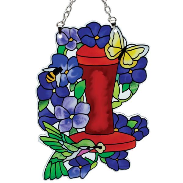 Hummingbird Feeder Shaped Medium Suncatcher