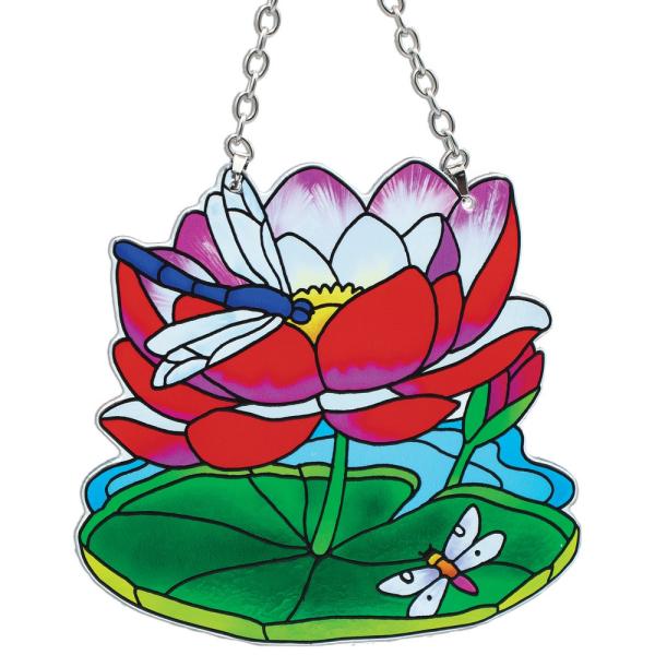 Dragonflies & Water Lilies Shaped Medium Suncatche