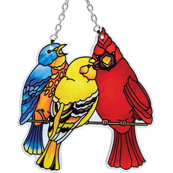 Birds on a Wire Shaped Medium Suncatcher