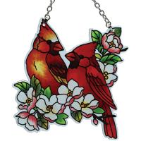 Cardinal Pair Shaped Medium Suncatcher-GEJBD69
