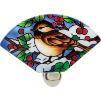 Chickadee in the Snow Fan Shaped Nightlight-GEJBD7