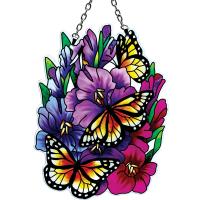 Monarch & Gladioluses Large Suncatcher-GEJBD72