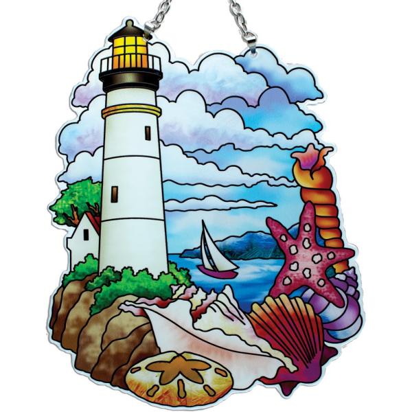 Lighthouse & Shells Premier Suncatcher