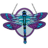 Purple/Teal Dragonfly Premier Suncatcher-GEJBD83