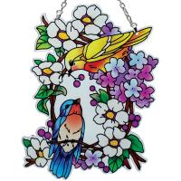 Birds on a Wreath Premier Suncatcher-GEJBD87